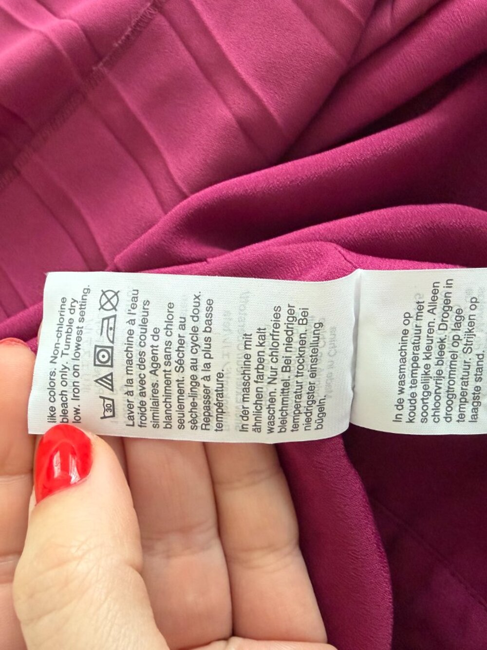 J. Crew Magenta Pleated Midi Skirt - Picture 5 of 5